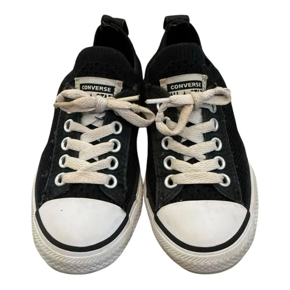 Converse Classic Black and White Kids Low-Top Sneakers 11